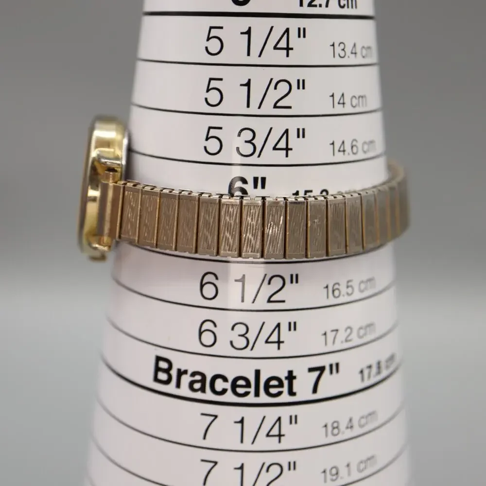 Quantum Ladies 26mm Watch Gold Tone Expansion Band with Fresh Battery